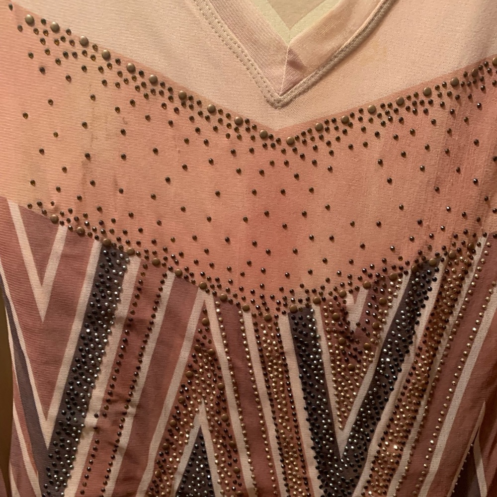 Gorgeous brown rhinestoned dress